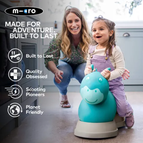 Micro 2in1 Inflatable Space Hopper Ride On Aqua