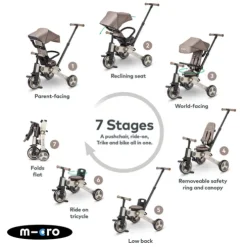 Micro 7 Stage Flexi Trike Brown