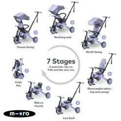 Micro 7 Stage Flexi Trike Purple