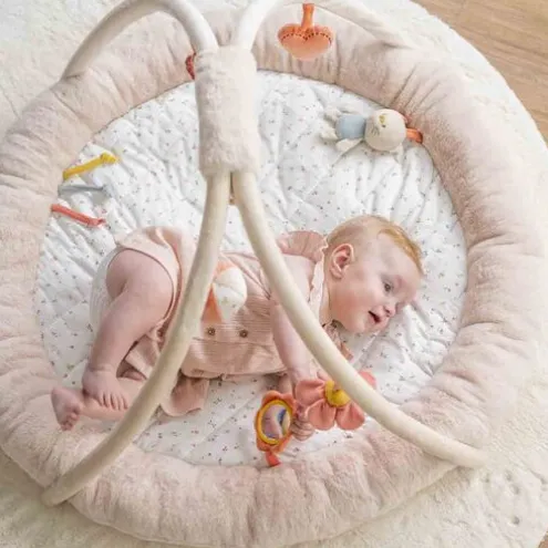 Nattou Mila, Zoe and Lana Stuffed Playmat with Arches