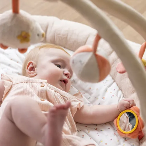 Nattou Mila, Zoe and Lana Stuffed Playmat with Arches