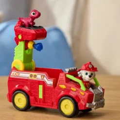 Paw Patrol The Dino Movie Marshall Dino Rescue Fire Truck Playset