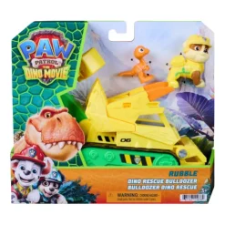 Paw Patrol The Dino Movie Rubble Dino Rescue Bulldozer Playset