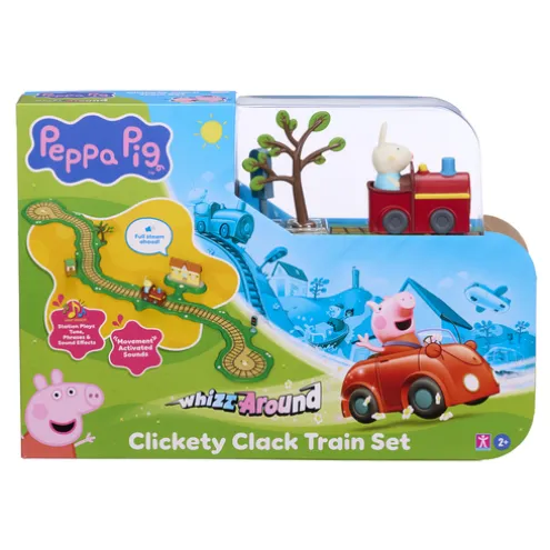 Peppa Pig Clickety Clack Train Track Playset Whizz Around