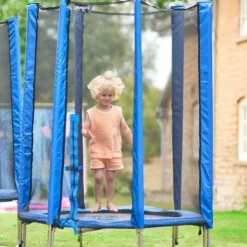 Plum Blue Junior Springsafe 4ft Trampoline and Enclosure
