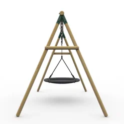 Plum Spider Monkey II Wooden Swing Set