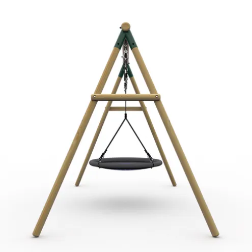 Plum Spider Monkey II Wooden Swing Set