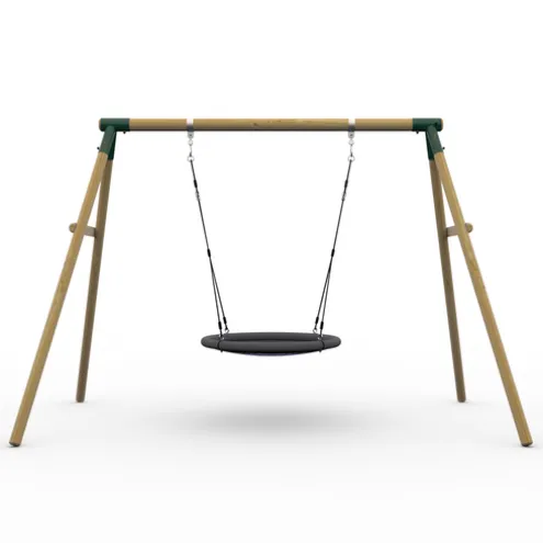 Plum Spider Monkey II Wooden Swing Set