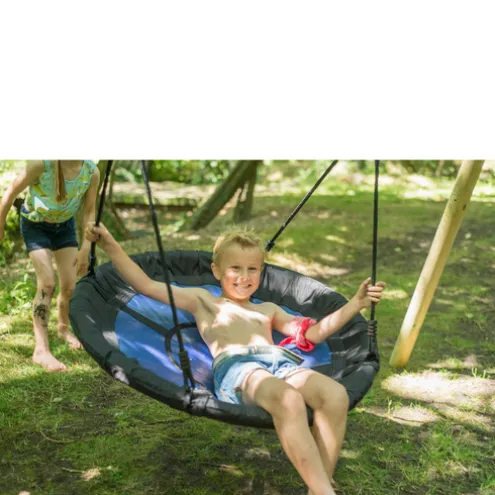 Plum Spider Monkey II Wooden Swing Set