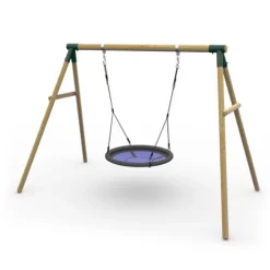 Plum Spider Monkey II Wooden Swing Set