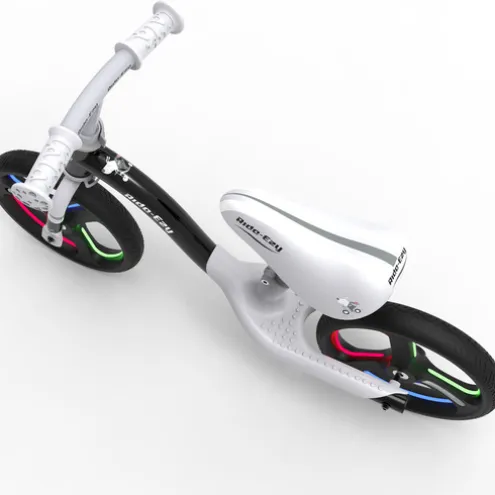 Ride-ezy Go Glo Light Up Balance Bike Silver and Black