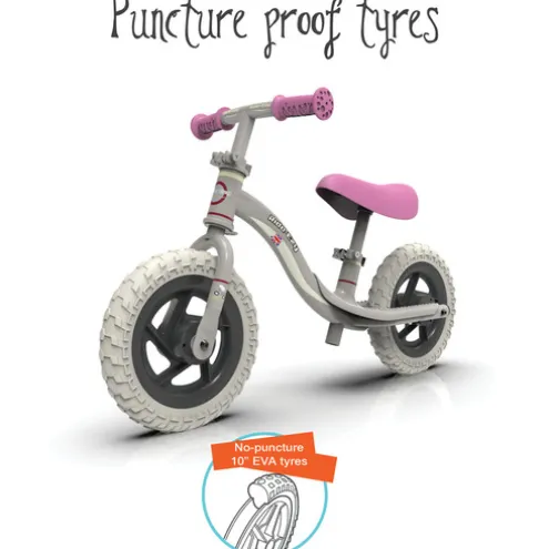 Ride-ezy 10 Inch Go Balance Bike Pink and Silver