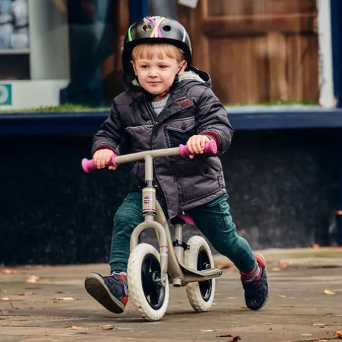 Ride-ezy 10 Inch Go Balance Bike Pink and Silver