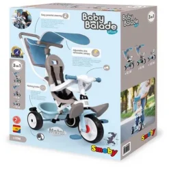 Smoby Baby Balade Plus 3-in-1 Transforming Trike Blue
