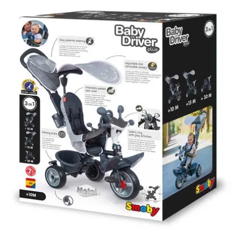 Smoby Baby Driver Plus 3-in-1 Transforming Trike