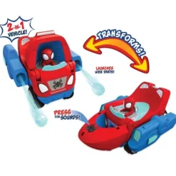 Spidey And His Amazing Friends Spidey Transforming Web-Wave Cruiser Playset