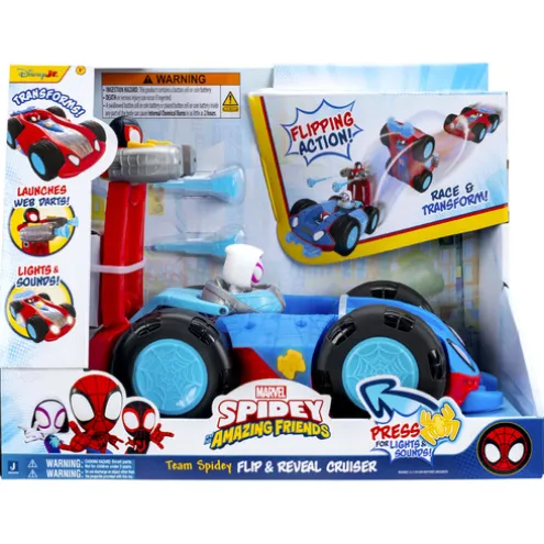 Spidey and His Amazing Friends Flip and Reveal Cruiser 11" Vehicle