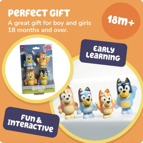 Tomy Toomies Bluey Family Squirters Bath Toy