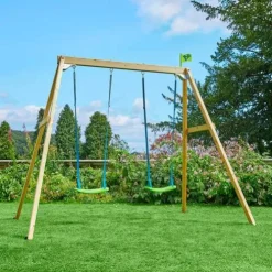 TP Forest Wooden Double Swing Set