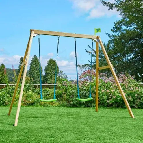 TP Forest Wooden Double Swing Set