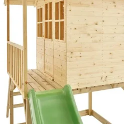 TP Hill Top Tower Wooden Playhouse with Slide