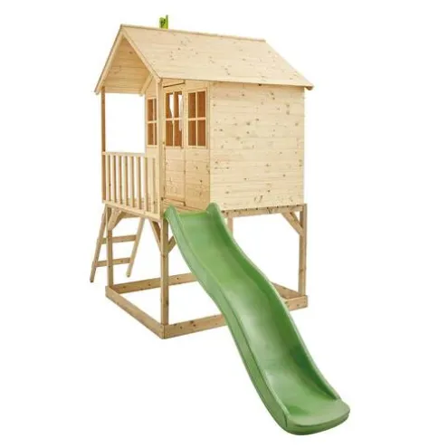 TP Hill Top Tower Wooden Playhouse with Slide