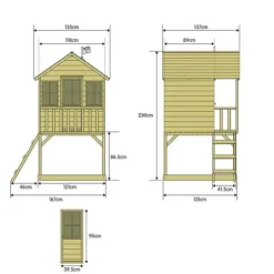 TP Hill Top Wooden Tower Playhouse