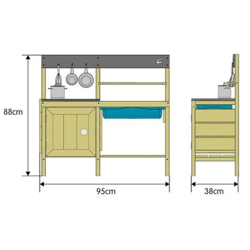 TP Junior Chef Wooden Mud Kitchen