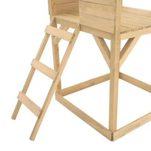 TP Wooden Playhouse with Slide and Climbing Wall