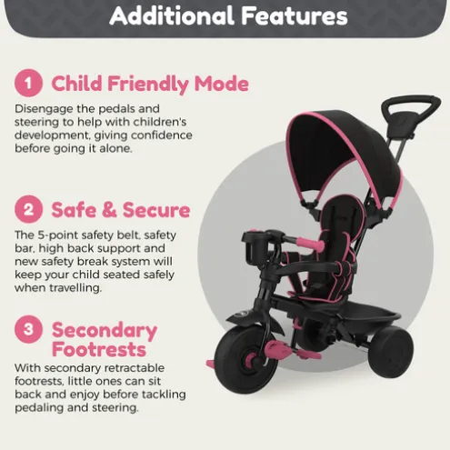 TP Zoomee 4-in-1 Deluxe Trike Pink