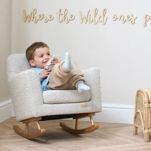 Tutti Bambini Boucle Mushroom Rocking Chair Jonah Mini Me