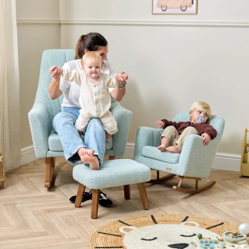 Tutti Bambini Boucle Ocean Stone Rocking Chair Jonah Mini Me