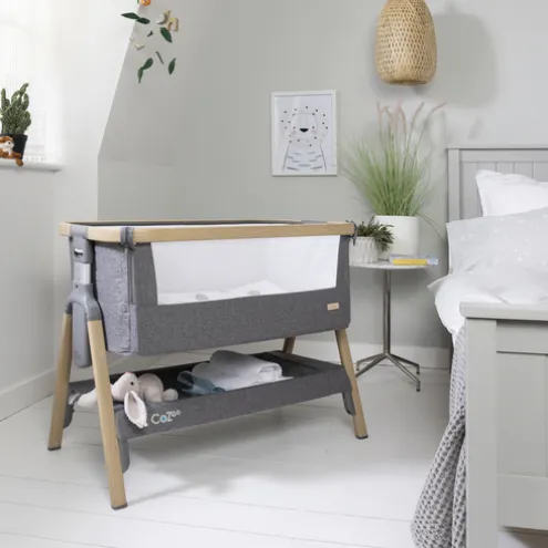 Tutti Bambini Oak Bedside Crib CoZee