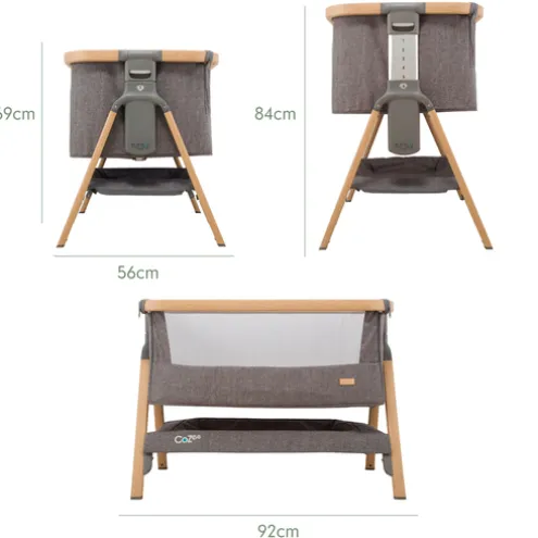 Tutti Bambini Oak Bedside Crib CoZee