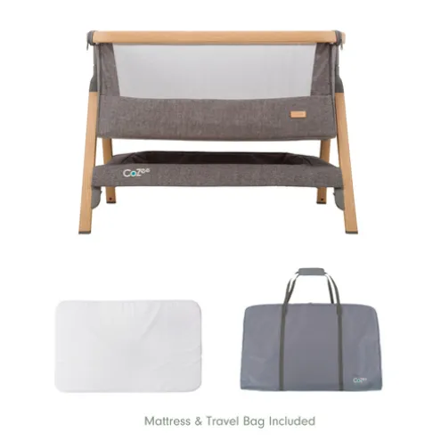 Tutti Bambini Oak Bedside Crib CoZee