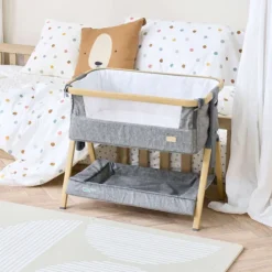 Tutti Bambini Oak Charcoal Toy Crib CoZee Mini Me