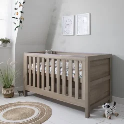 Tutti Bambini Oak Cot Bed with Chest Changer and Wardrobe Modena