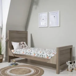 Tutti Bambini Oak Cot Bed with Chest Changer and Wardrobe Modena