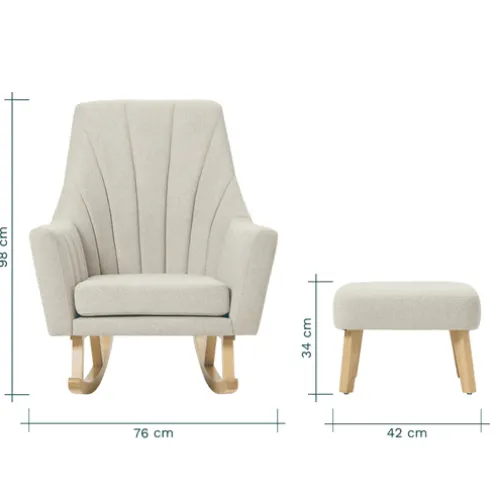 Tutti Bambini Pebble Rocking Chair with Foot Stool Jonah
