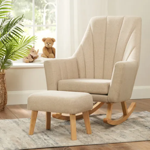 Tutti Bambini Stone Rocking Chair with Foot Stool Jonah