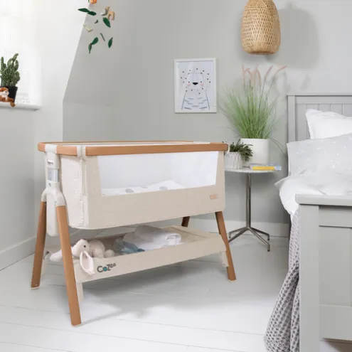 Tutti Bambini Walnut Bedside Crib CoZee