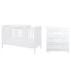 Tutti Bambini White Cot Bed with Chest Changer Rio