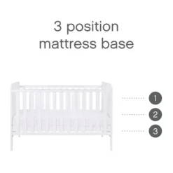 Tutti Bambini White Cot Bed with Cot Top Changer and Mattress Rio