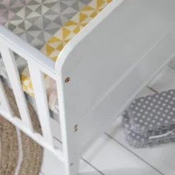 Tutti Bambini White Cot Bed with Cot Top Changer and Mattress Rio