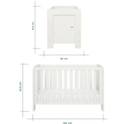 Tutti Bambini White Mini Cot Bed Alba