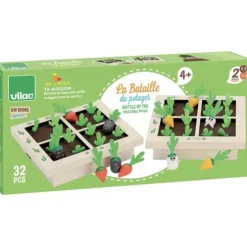 Vilac Wooden Vegetable Gardeners Battleship Game