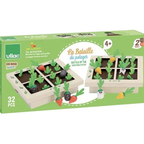 Vilac Wooden Vegetable Gardeners Battleship Game
