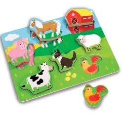 Woodlets Chunky Farm 7 Piece Wooden Puzzle (Styles Vary)