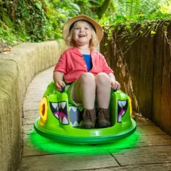Xootz Dinosaur Bumper Car Electric Ride On Green