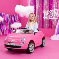 Xootz Fiat 500 Car Electric 6V Ride On Pink